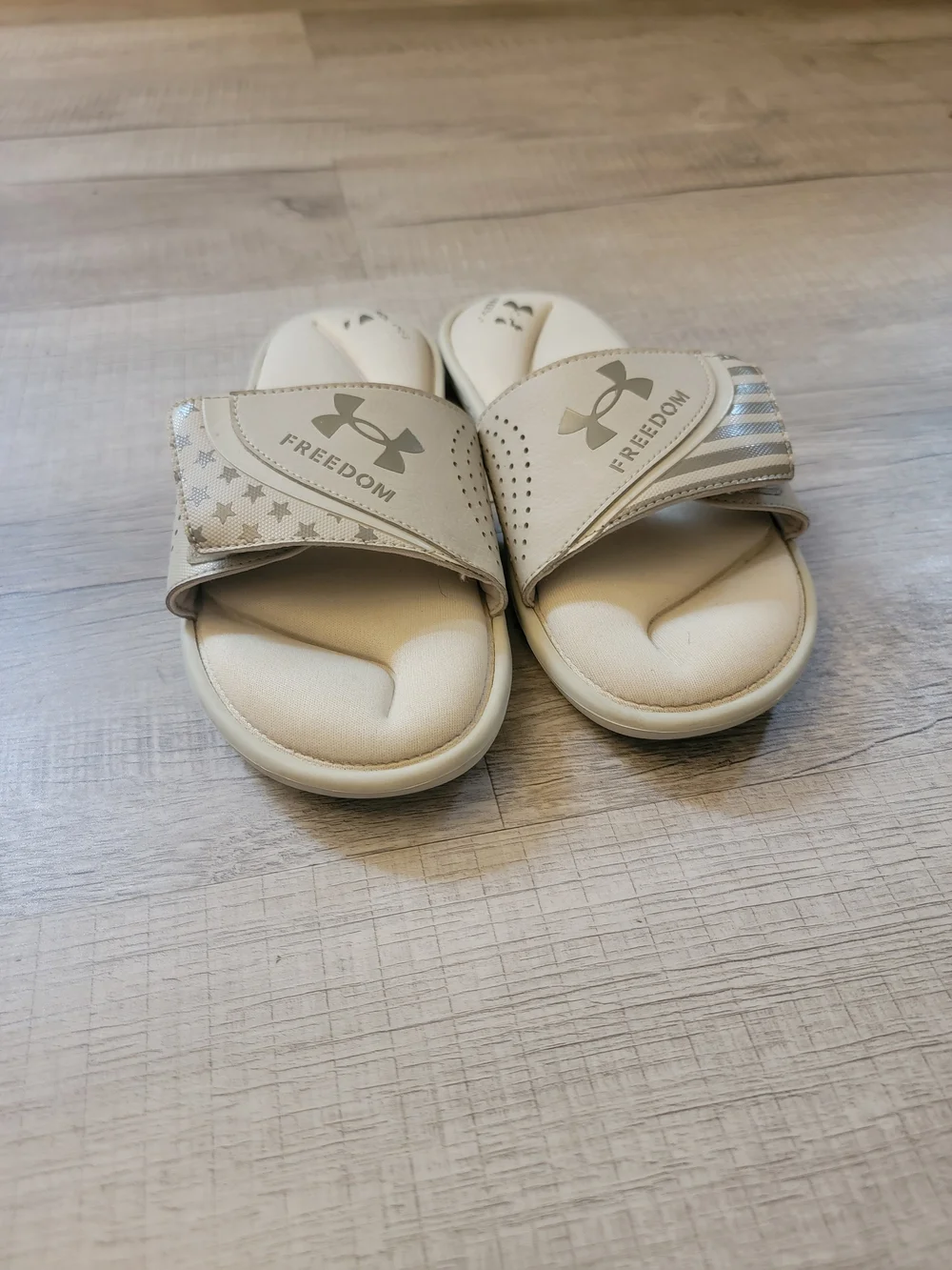 Under Armour Kids Freedom Slide Sandals in Cream